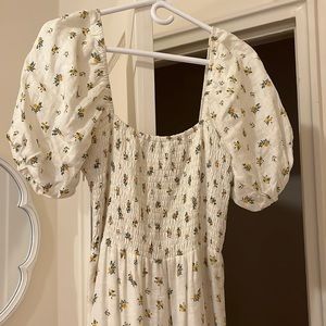 Faithfull the Brand maxi floral dress with puffy sleeves